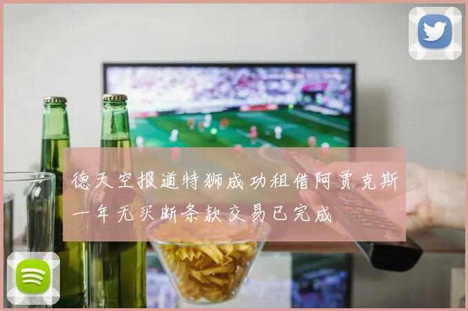 德天空报道特狮成功租借阿贾克斯一年无买断条款交易已完成